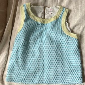 JB by Julie Brown White and Gold Textured Top